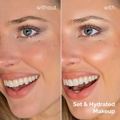 Elizabeth Mott in hand scale showing 95ml bottle size and travel-friendly benefit