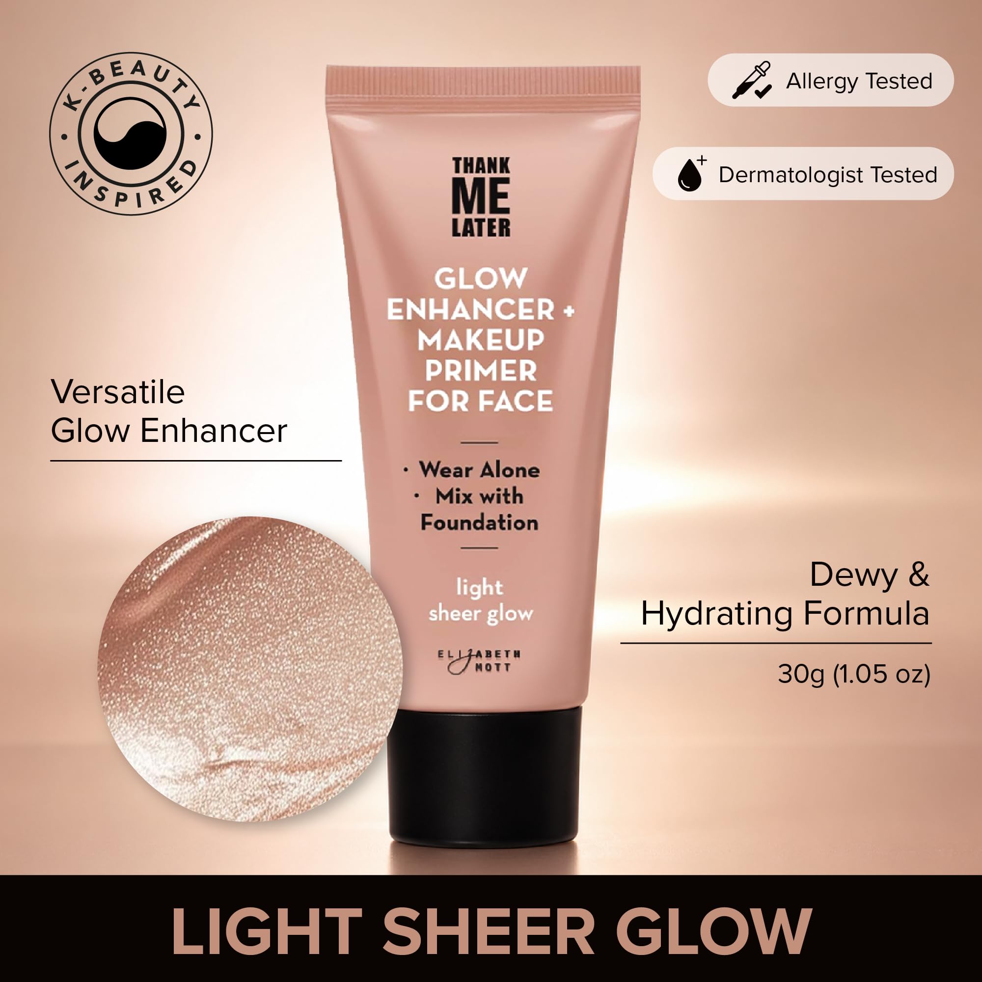 hand holding Elizabeth Mott tube to show size and travel-friendly convenience