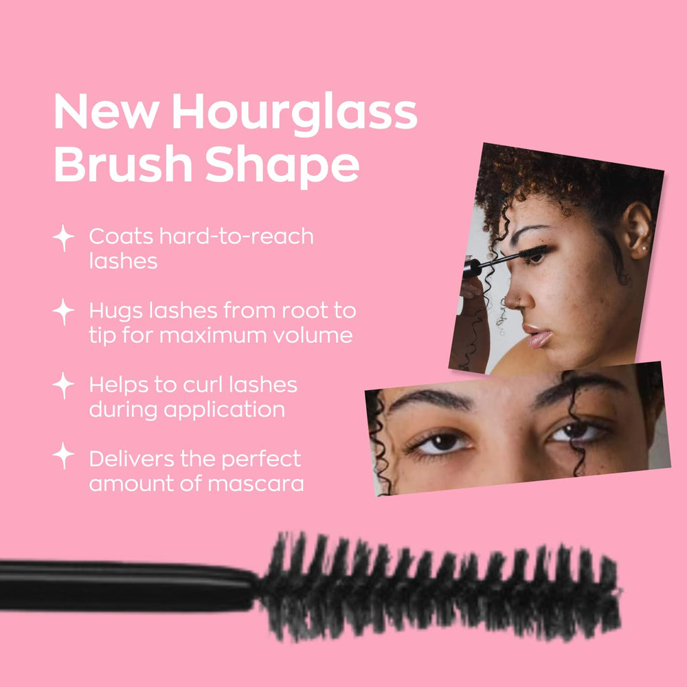 Elizabeth Mott open tube angle showing deep-black product inside benefit: high pigment payoff