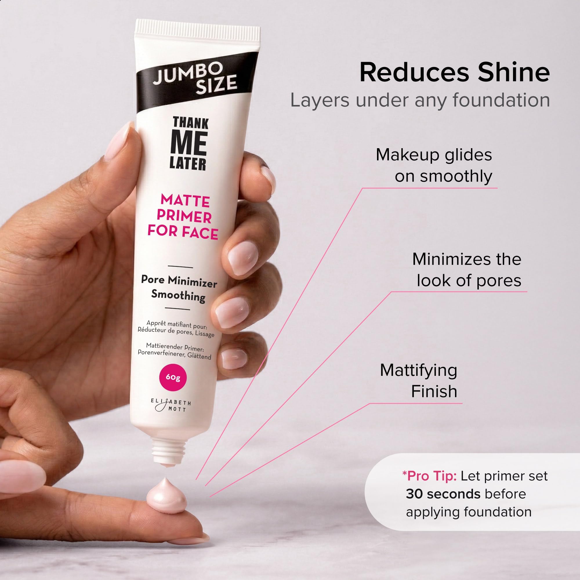 Elizabeth Mott smooth primer texture close-up demonstrating blendability