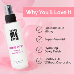Elizabeth Mott mist texture visible in air illustrating hydration and dewy finish