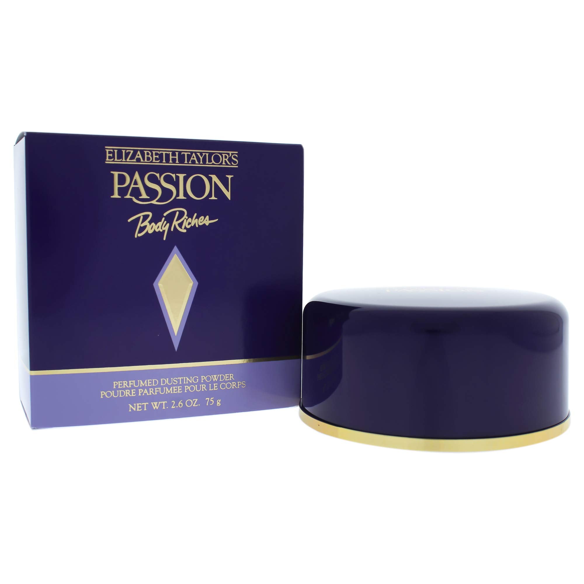 Elizabeth Taylor Passion front packaging showing elegant label and size benefit