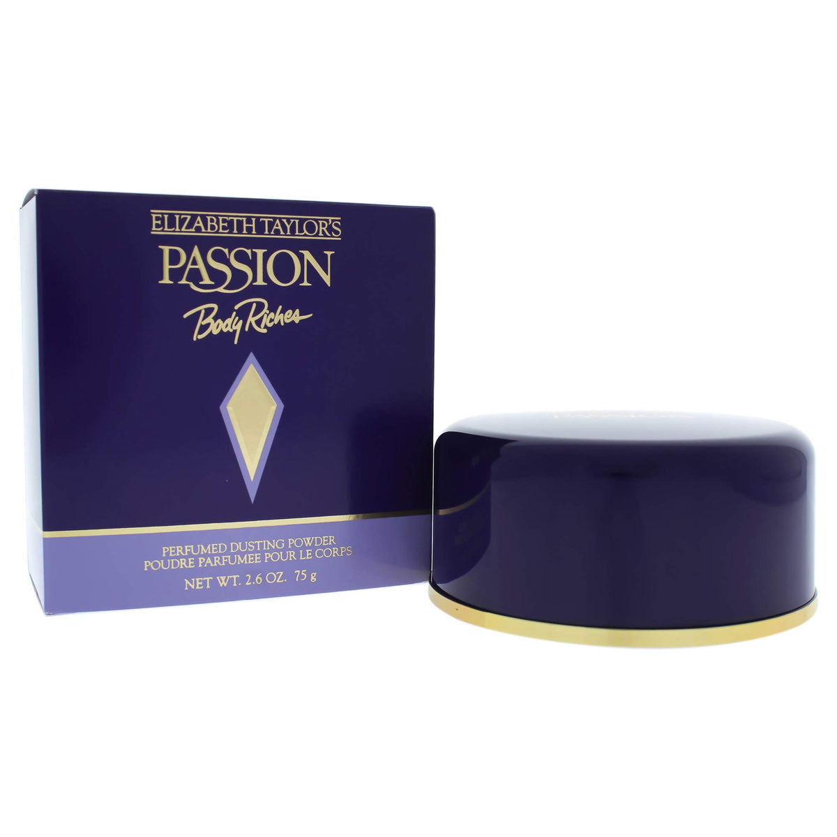 Elizabeth Taylor Passion front packaging showing elegant label and size benefit