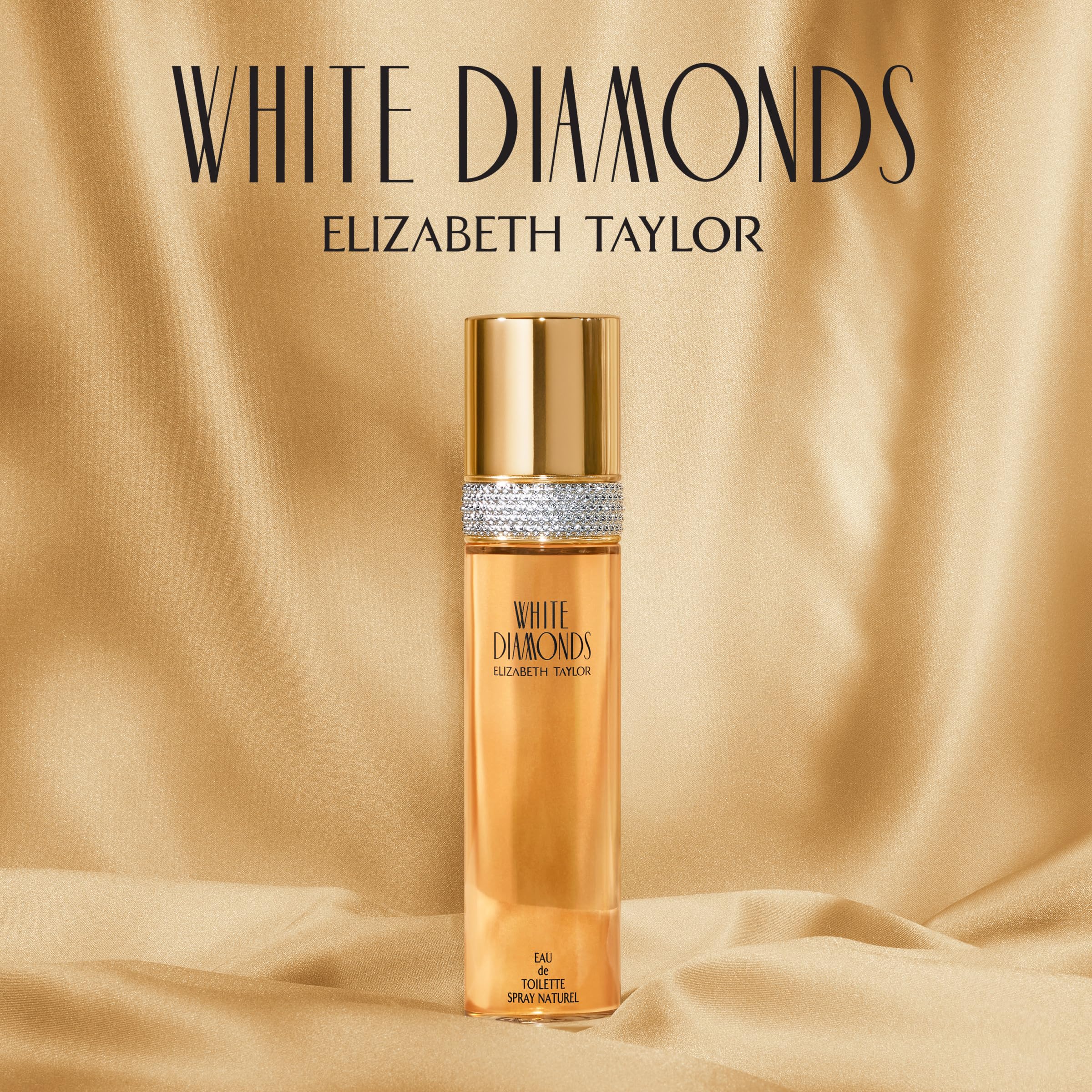 Elizabeth Taylor White Diamonds gift box staged for gifting ease and celebratory impression