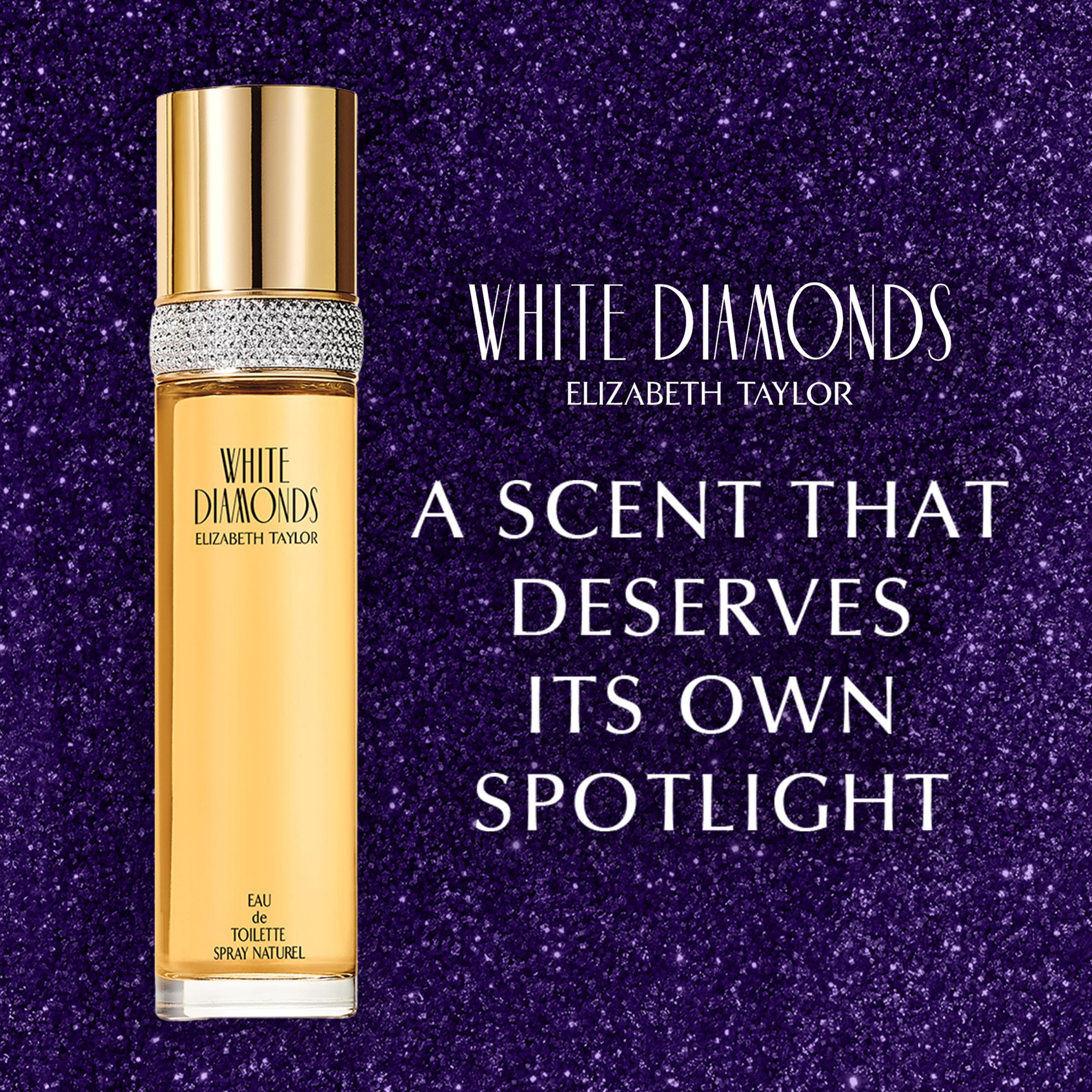 Elizabeth Taylor White Diamonds on vanity suggesting daily use and polished presentation