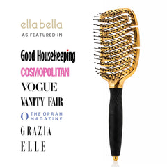 ELLA BELLA memory-flex bristles closeup that detangle gently without pulling