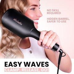 ELLA BELLA close-up of deep waver plates, shows ceramic coating benefit