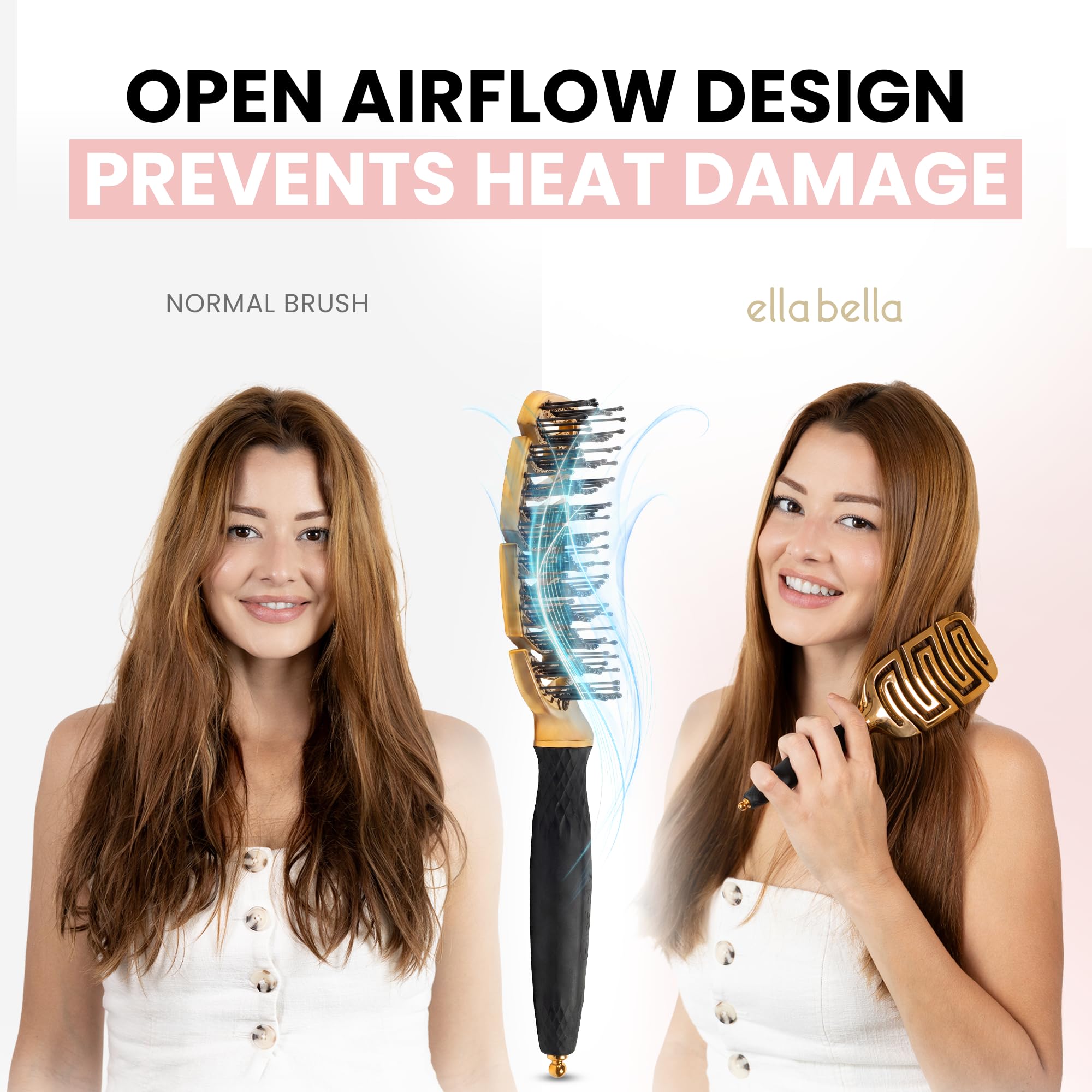 ELLA BELLA diamond-textured grip detail offering a secure ergonomic hold