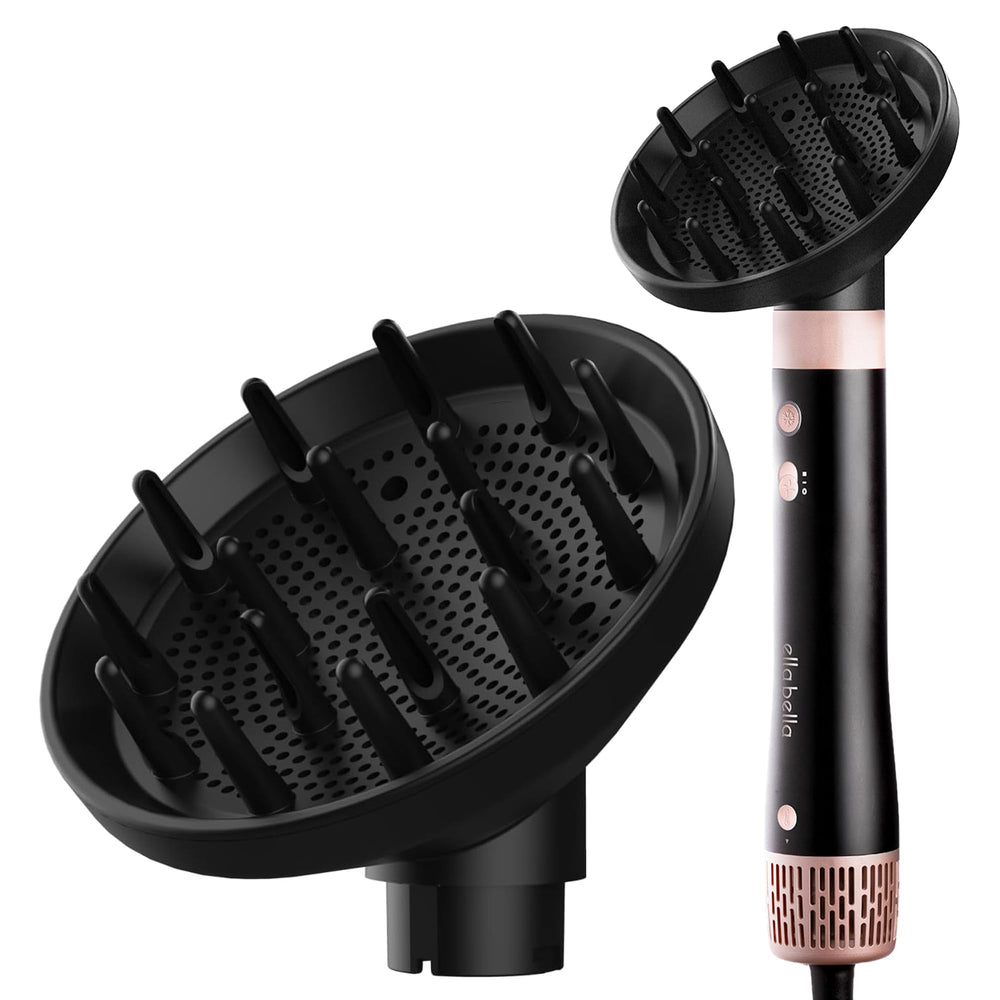 ELLA BELLA front view of diffuser attachment showing secure fit and sleek design