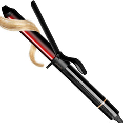 ELLA BELLA front view curling iron showing sleek wand and controls for precise styling