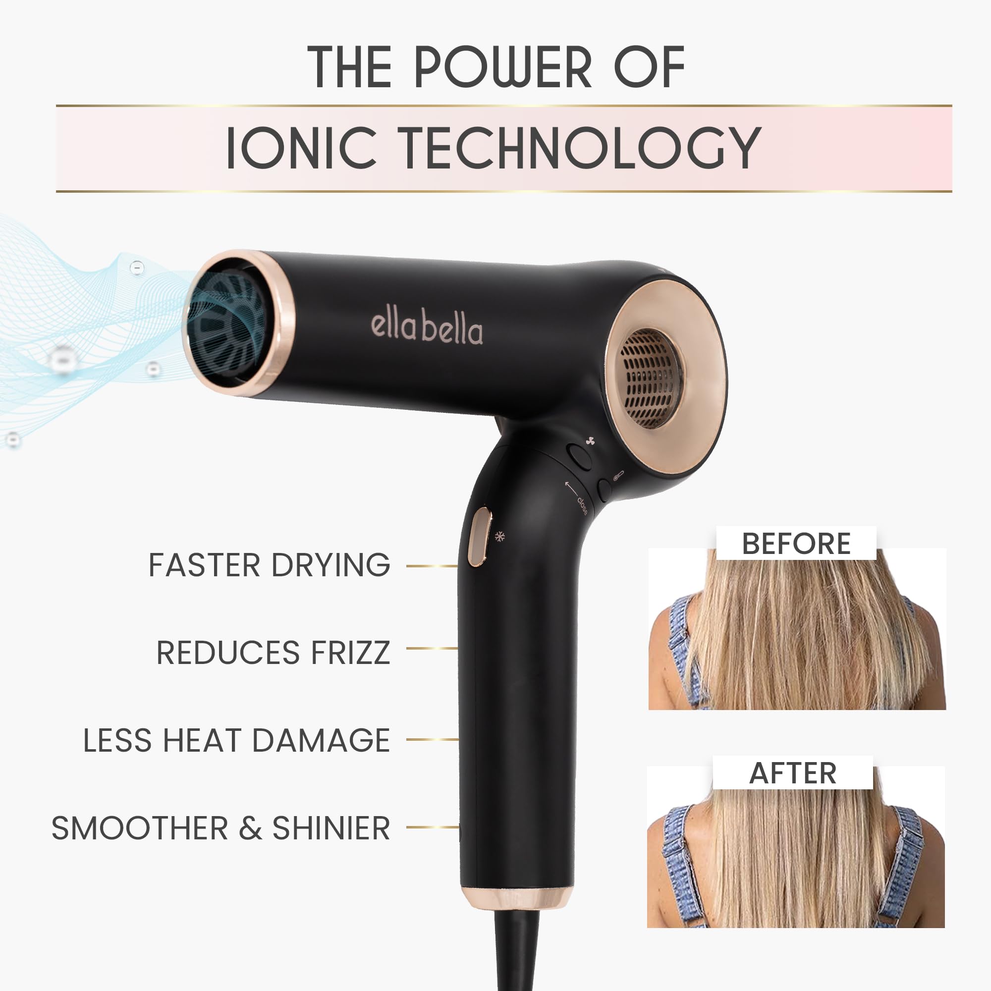 ELLA BELLA magnetic nozzle detail for precise styling control