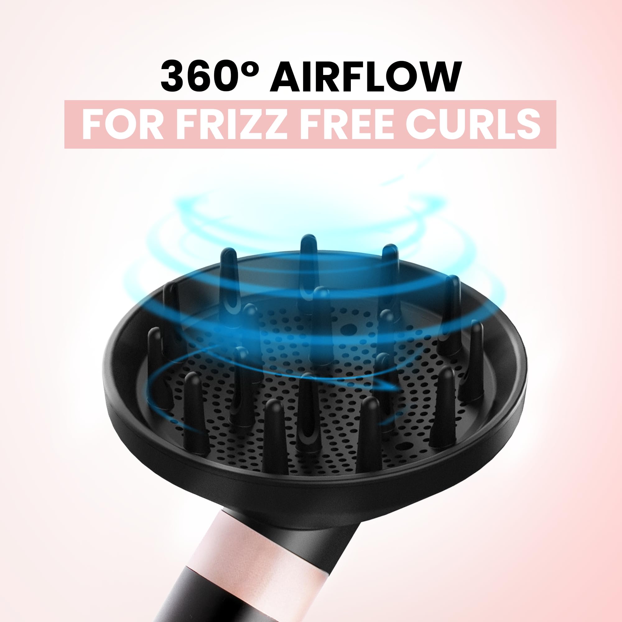 ELLA BELLA vented bowl detail showing airflow channels for even, frizz-reducing drying