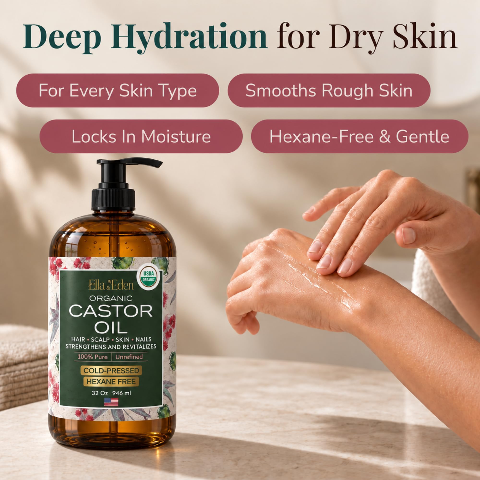 Ella & Eden applied to scalp demonstrating easy massage for hair care