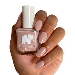 ella+mila Desert Suede worn on nails in lifestyle scene for wearable shade benefit