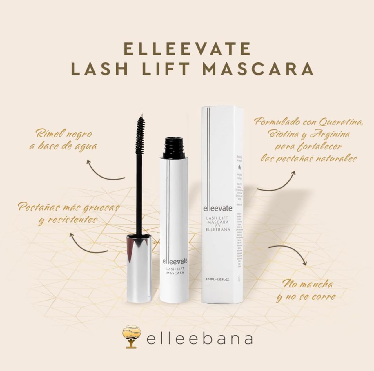 ELLEEBANA precision brush close-up highlighting accurate application and separation