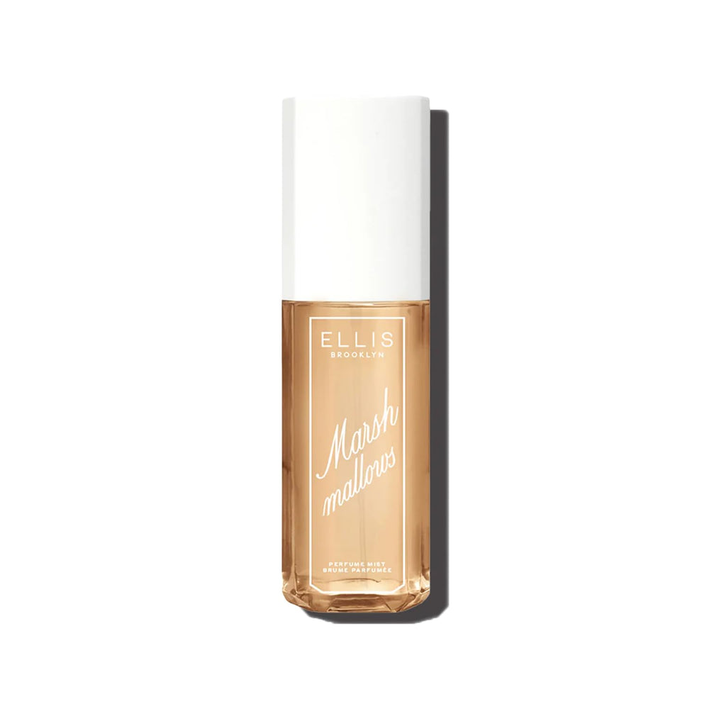 Ellis Brooklyn front bottle view showing playful marshmallow scent and portable size