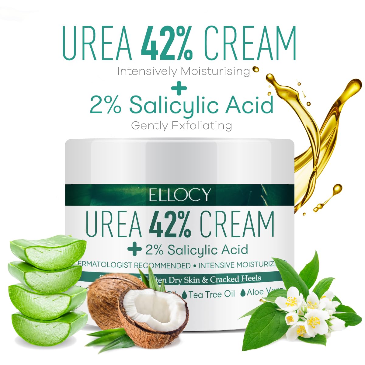 Ellocy gel texture close-up highlighting smooth gel and quick absorption for easier application