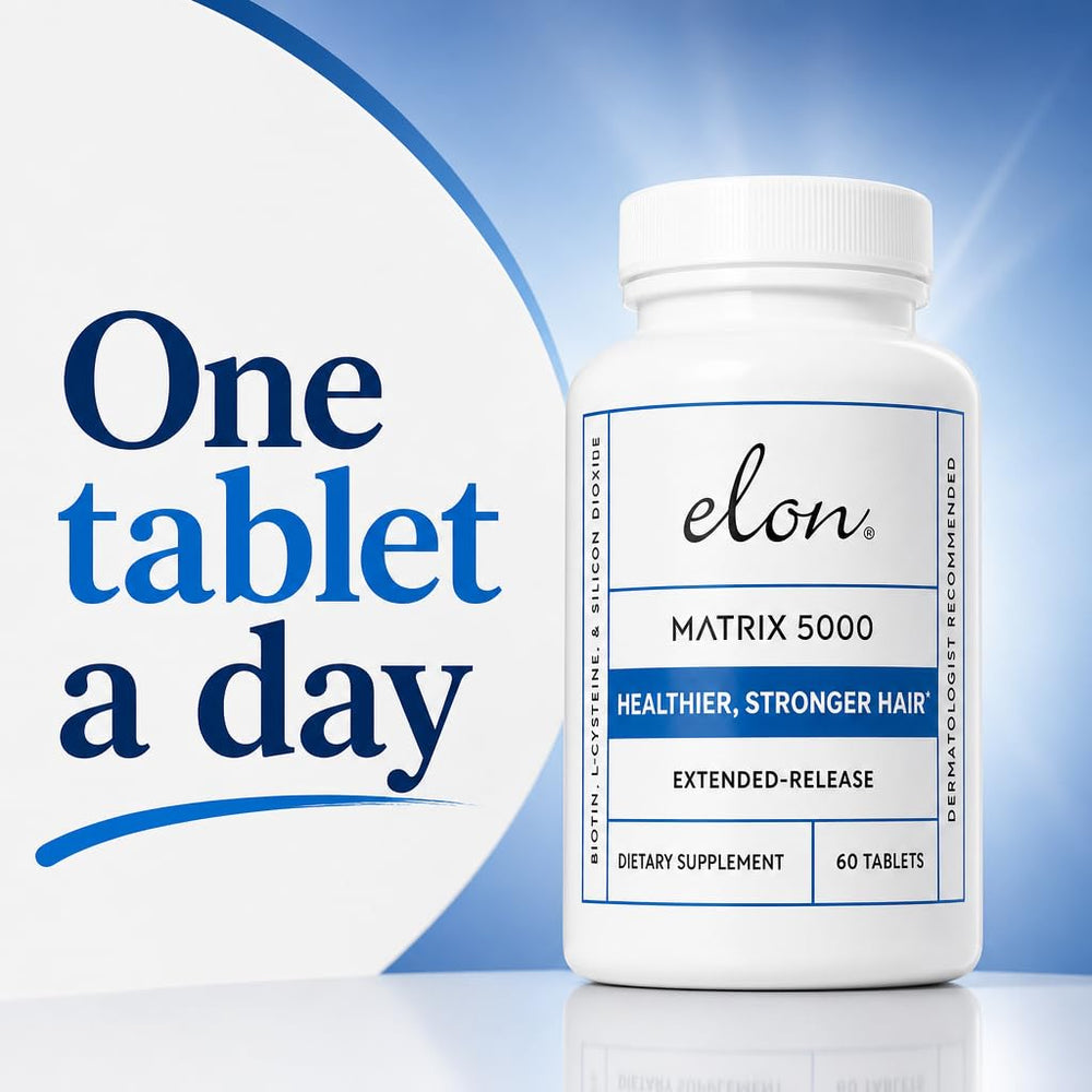 Elon Matrix 5000 tablet texture detail highlighting extended release coating benefit