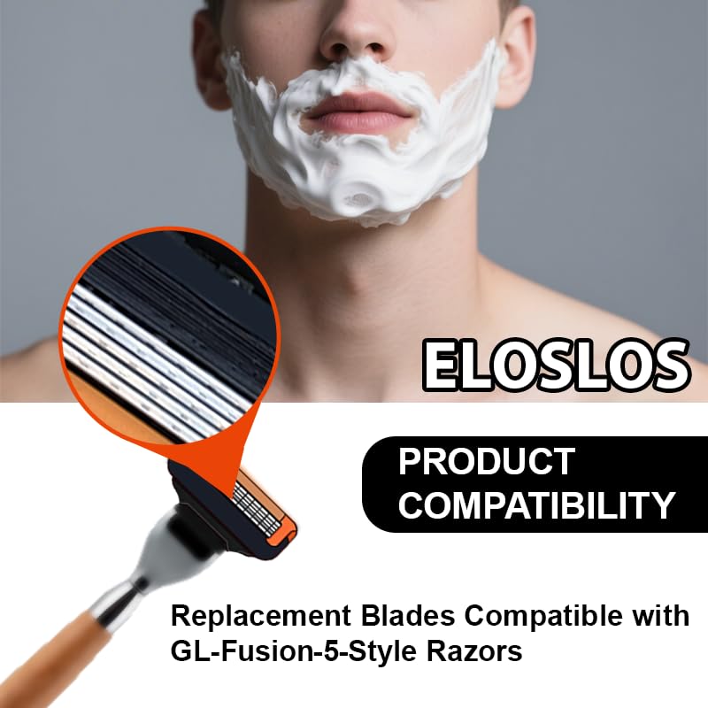 Eloslos edge detail view showing blade spacing for reduced irritation and precision