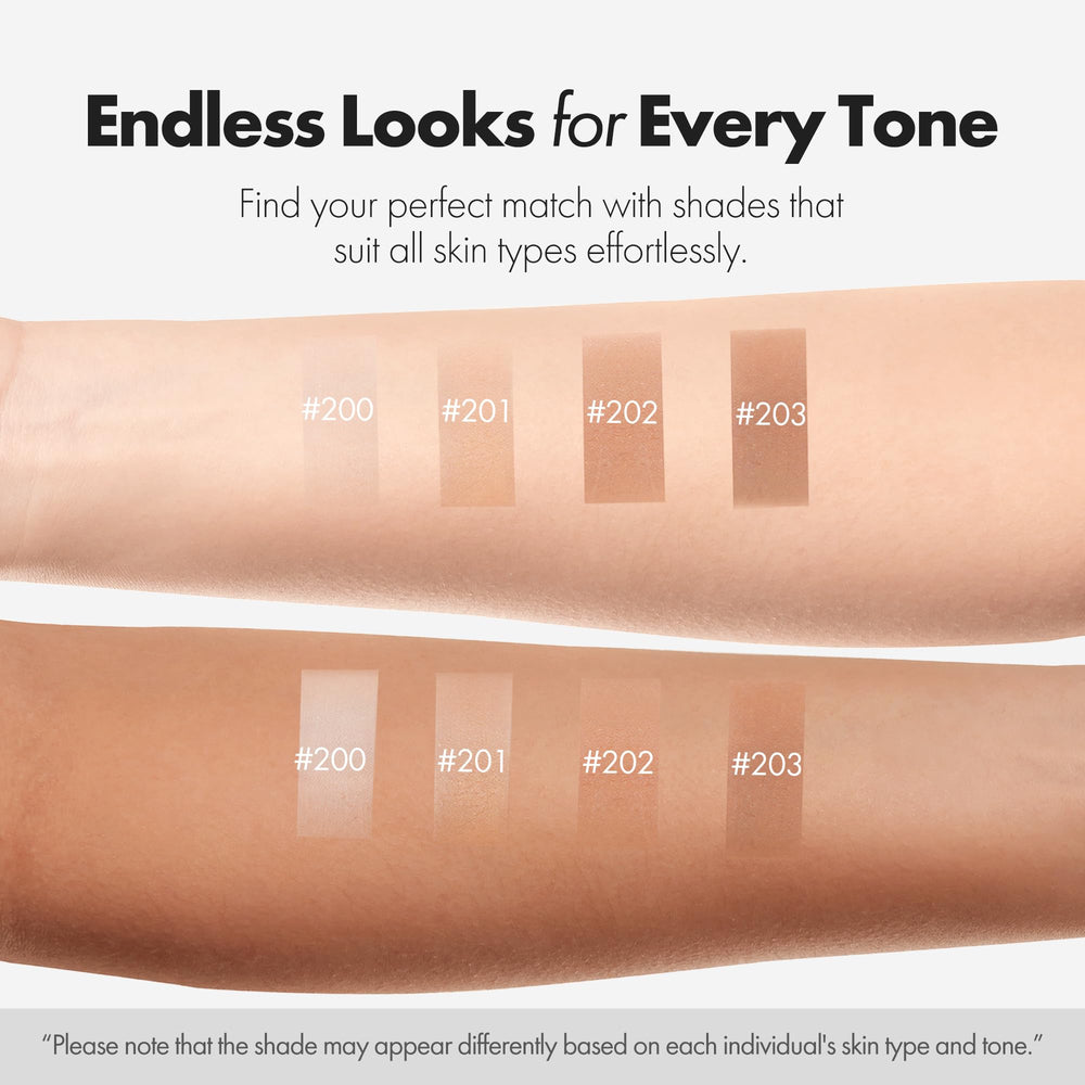 ELROEL swatch of white-to-tint texture showing color-changing coverage and natural finish
