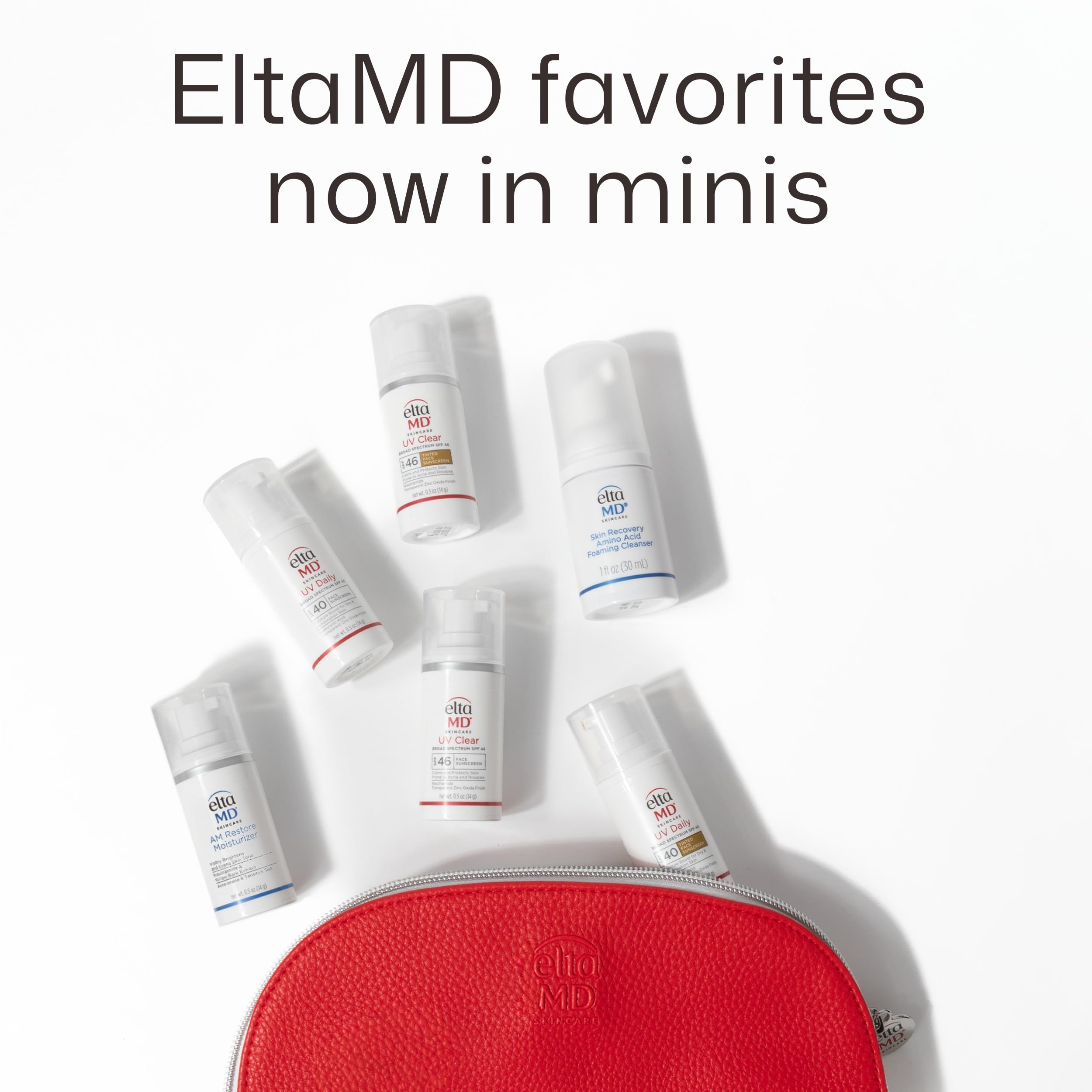 EltaMD AM Restore on a bathroom shelf with towel conveying daily routine convenience