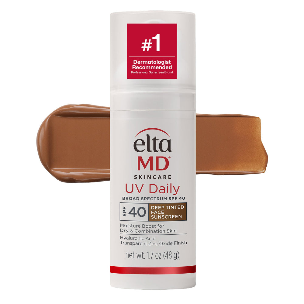 EltaMD deep tinted front packaging showing SPF 40 protection