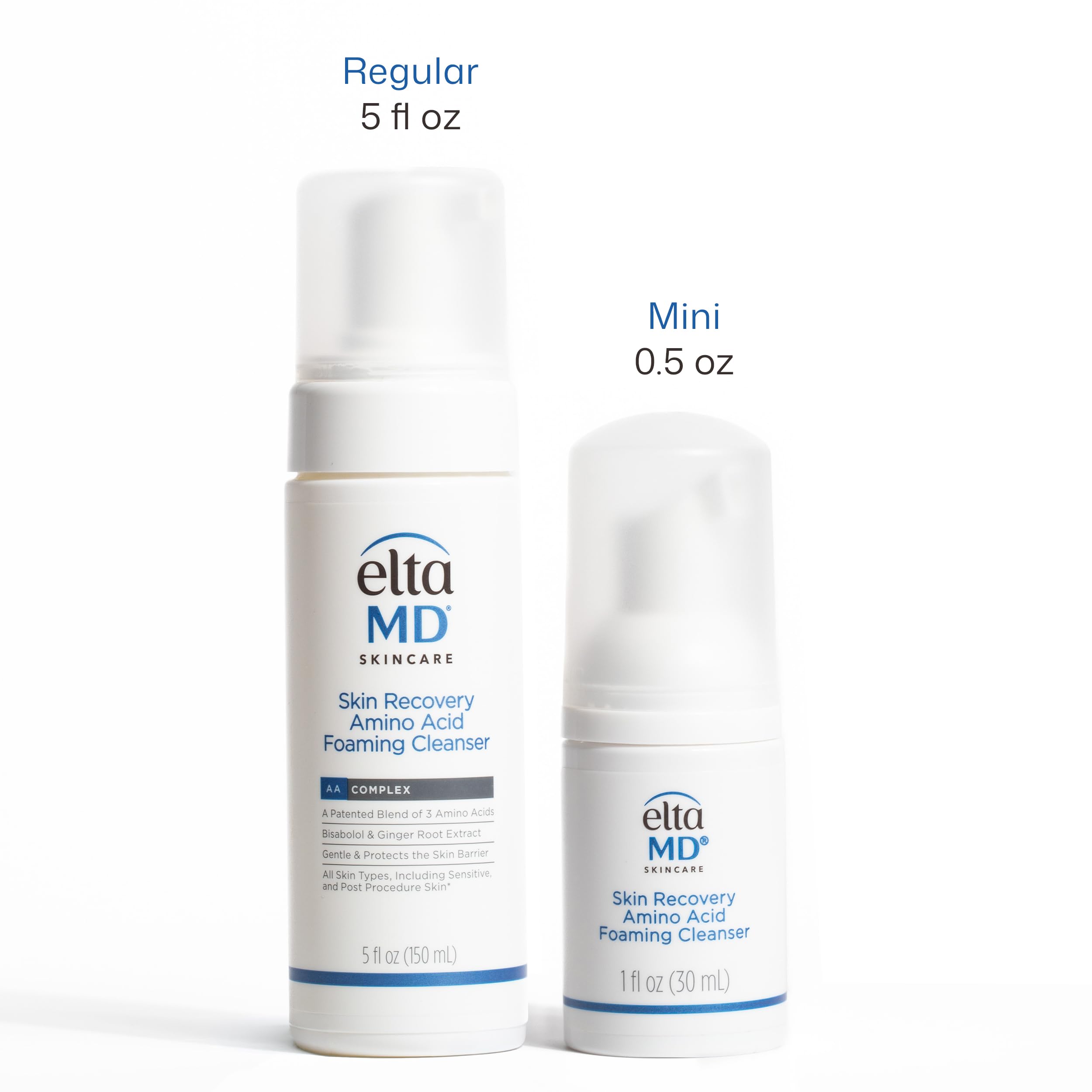 EltaMD rich foam texture on fingertips demonstrating gentle cleansing