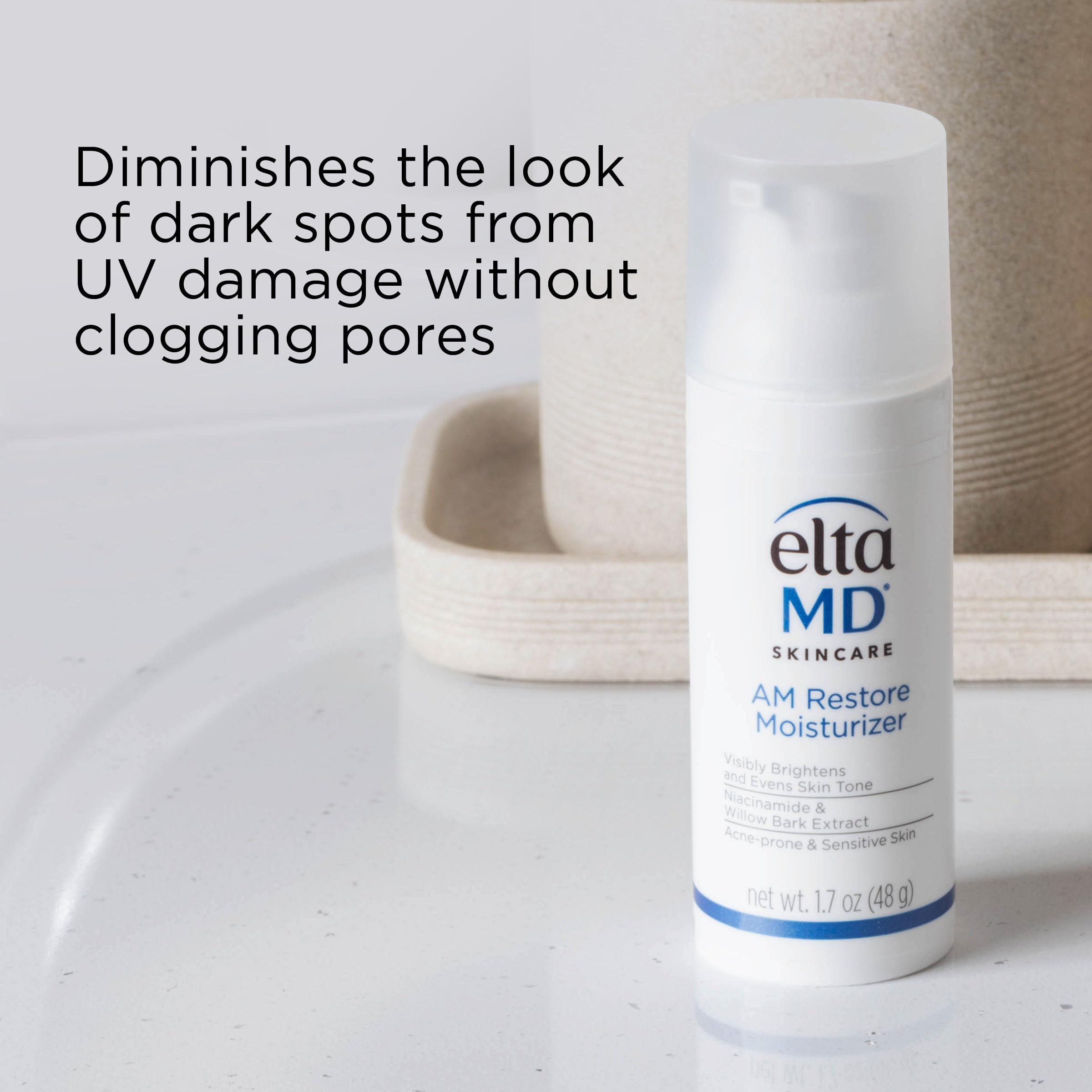 EltaMD pump dispensing moisturizer for hygienic, controlled use benefit