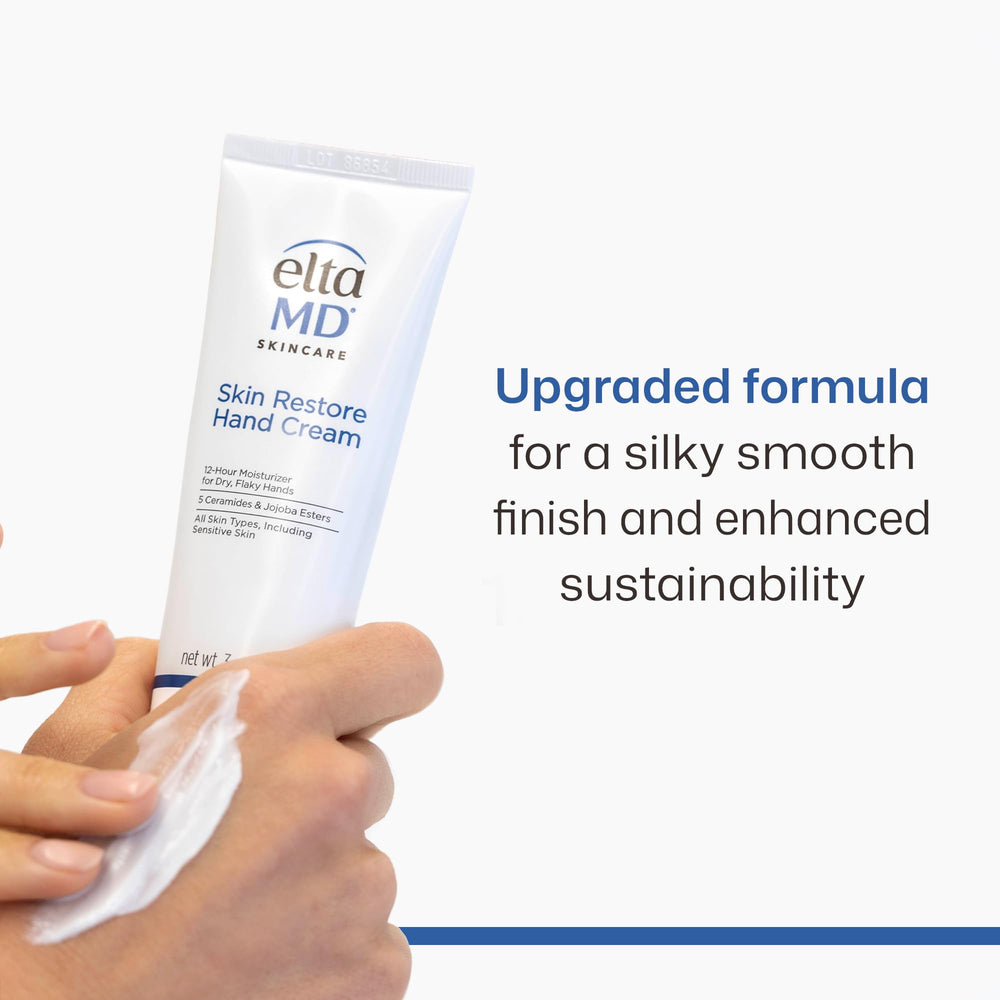 EltaMD cream texture close-up demonstrating silky absorption and non-greasy finish