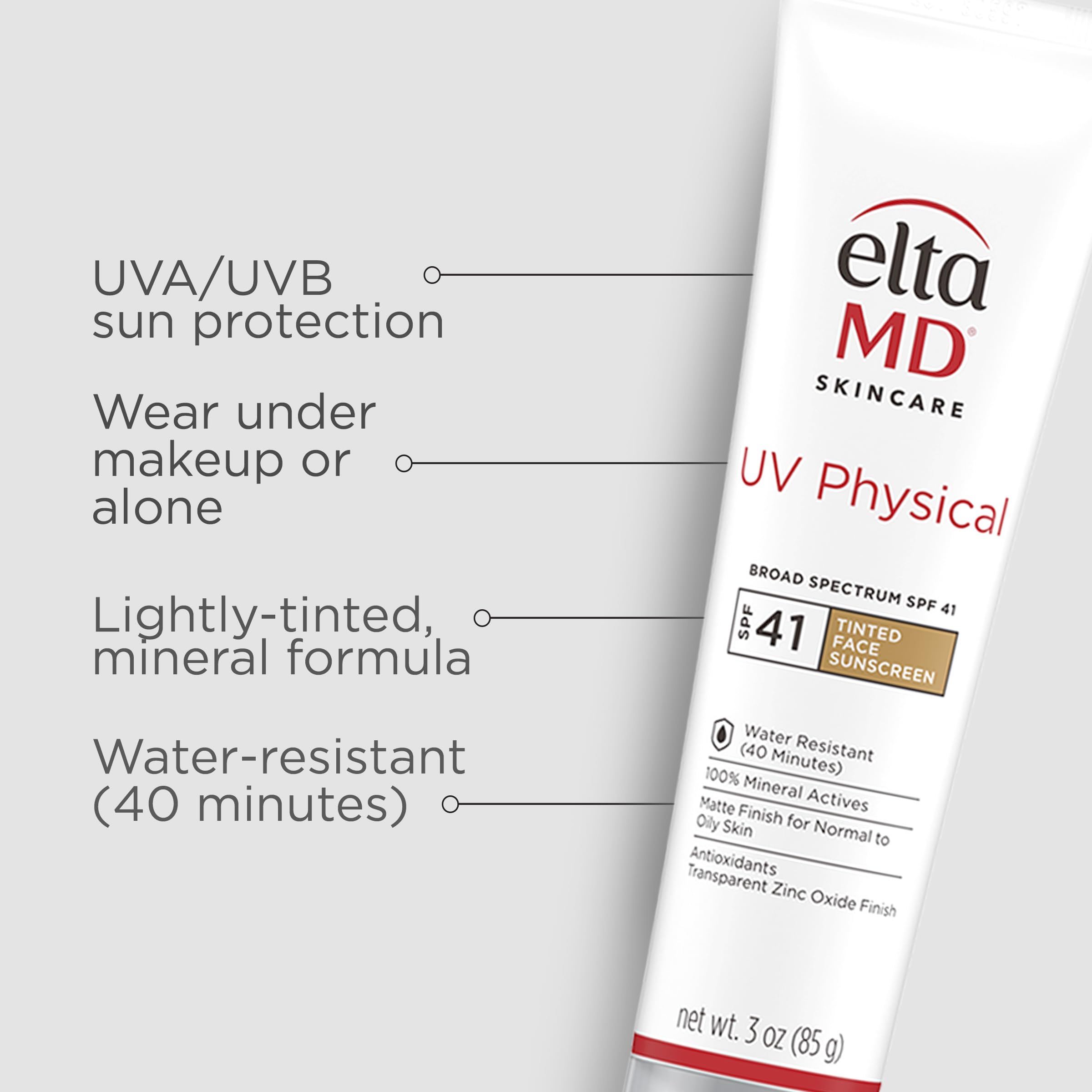 EltaMD texture close-up highlighting lightweight spreadability and blendability