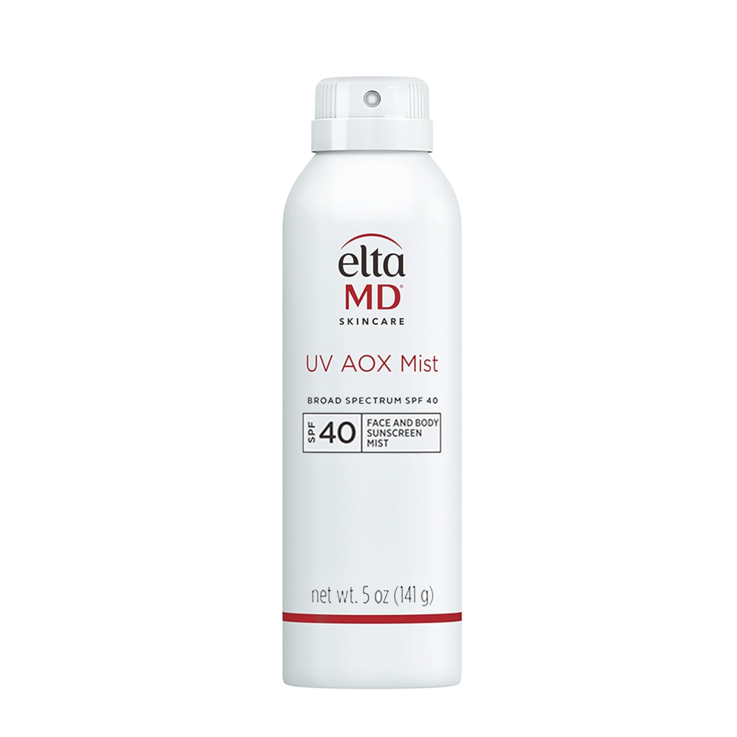 EltaMD UV AOX Mist front packaging showing bottle and label benefits