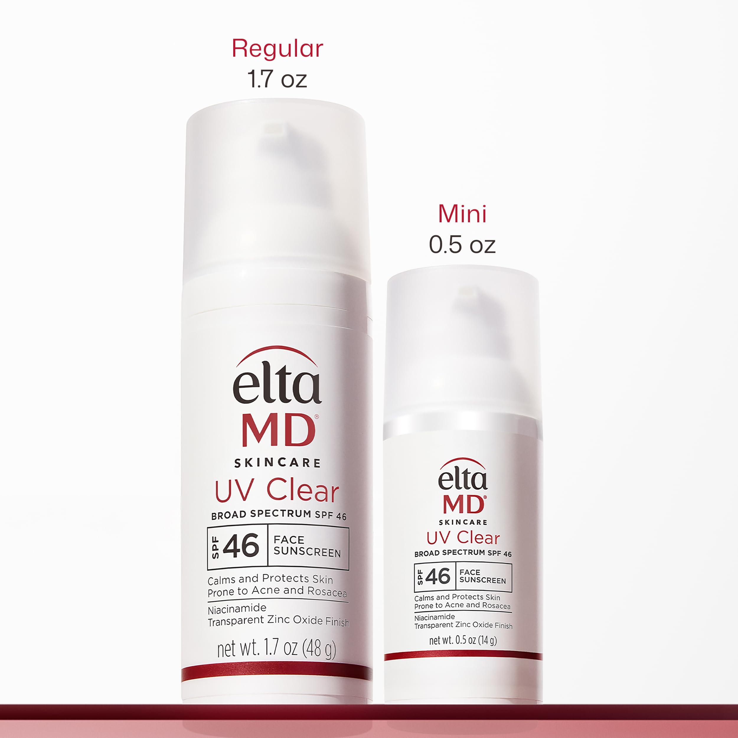EltaMD UV Clear pump dispensing lotion to show easy one-handed application