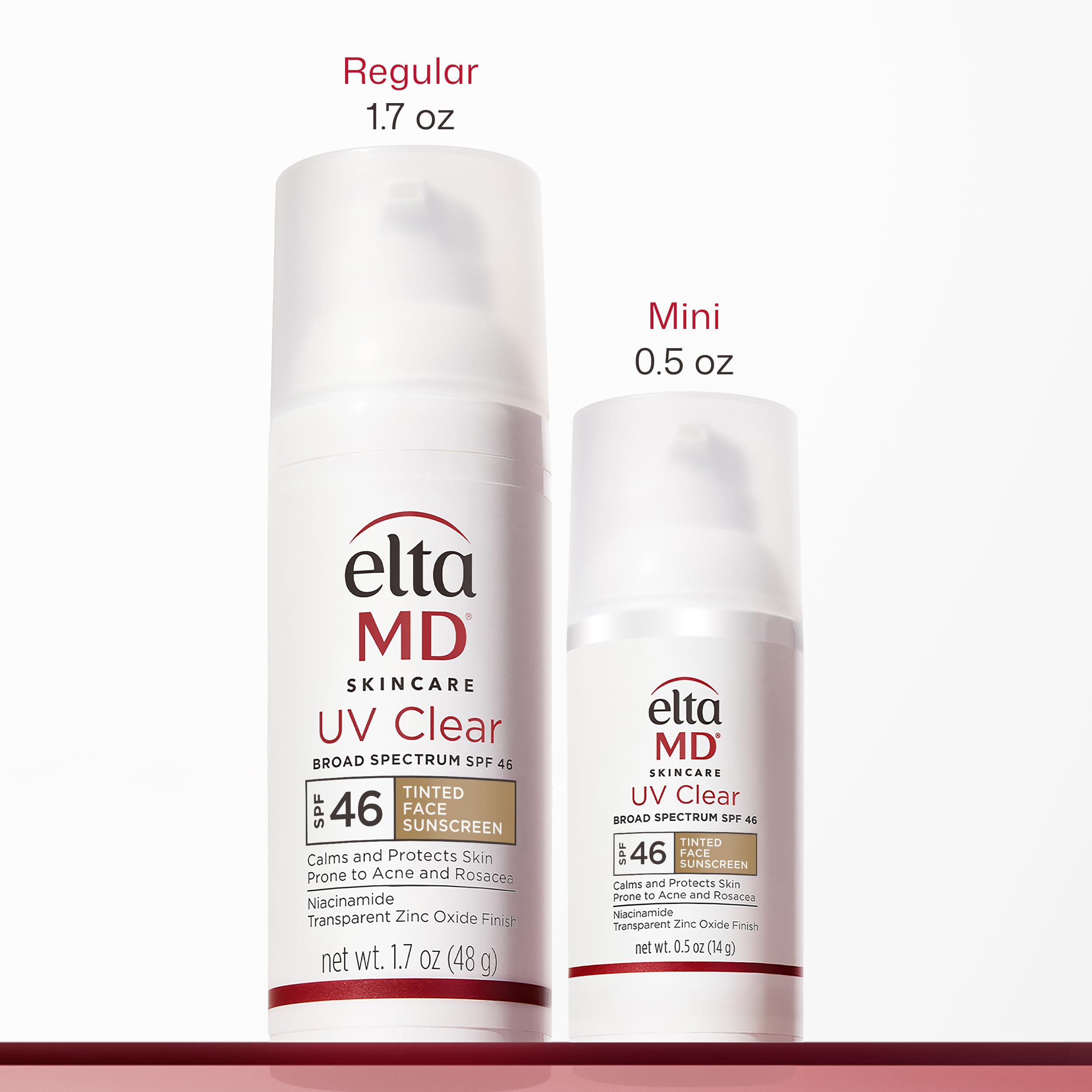 EltaMD UV Clear tinted pump dispensing product to show lightweight texture benefit