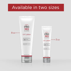 EltaMD 3 oz tube beside sunglasses illustrating travel-friendly sun protection