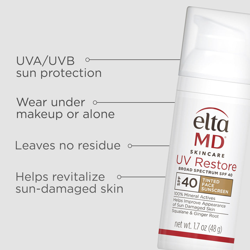 EltaMD texture close-up revealing smooth tinted cream and hydration