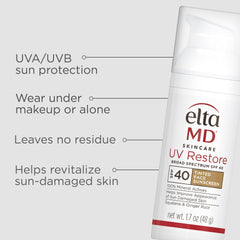 EltaMD texture close-up revealing smooth tinted cream and hydration