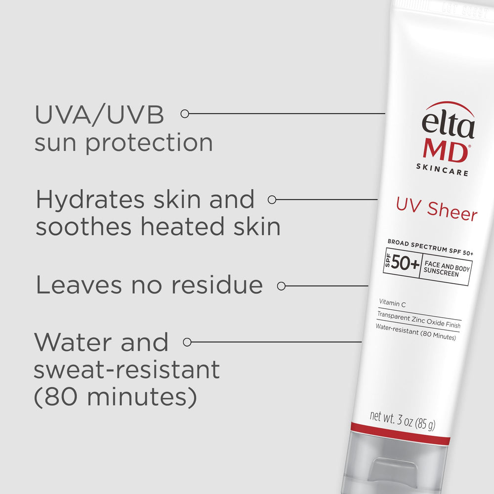 EltaMD 3 oz tube beside hand for scale and easy travel convenience
