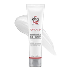 EltaMD front tube showing SPF 50+ protection and travel size benefit