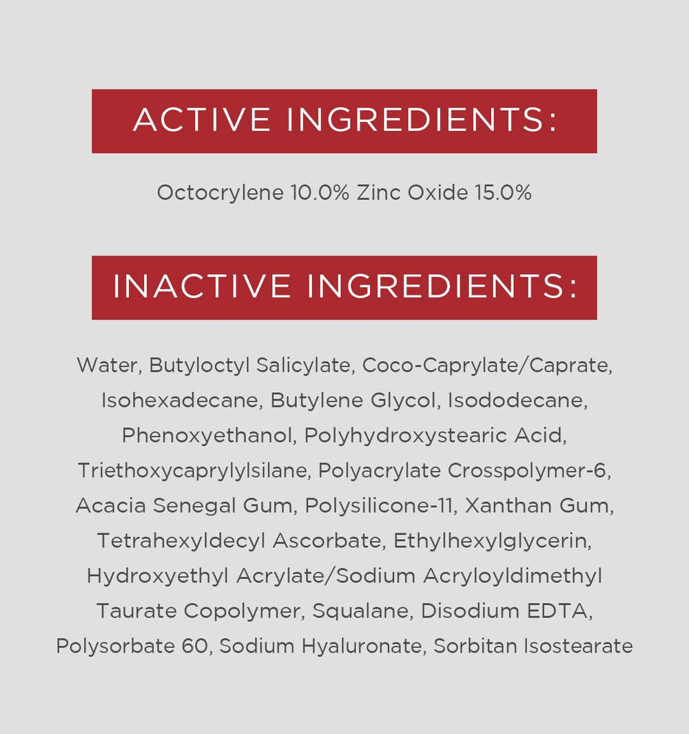 EltaMD product label close-up showing SPF 50+ broad-spectrum protection info