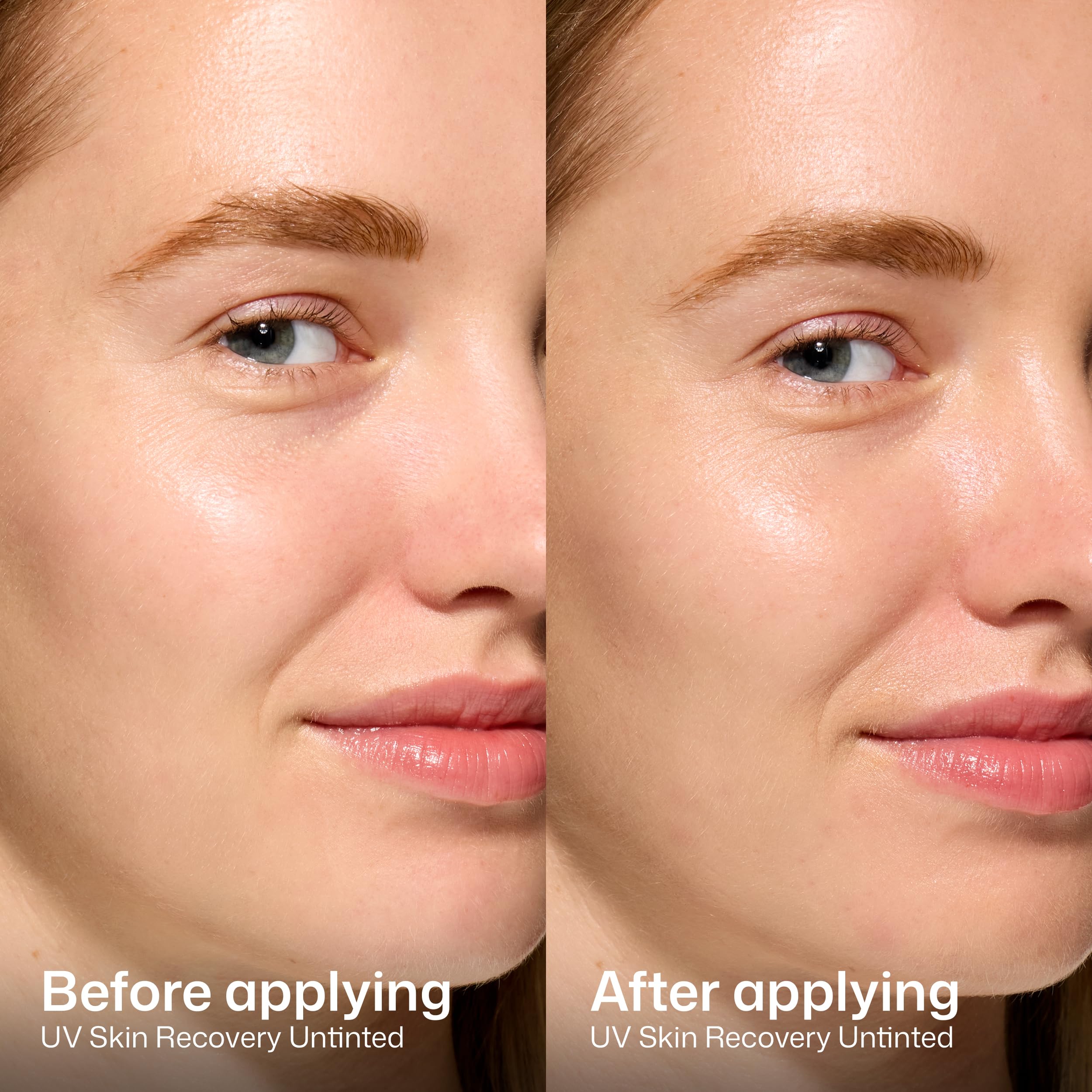 EltaMD applied on model face demonstrating natural untinted finish