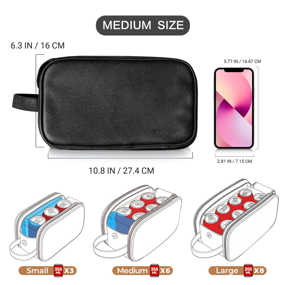 Elviros drawstring pouch holding shoes showing leak-proof containment benefit