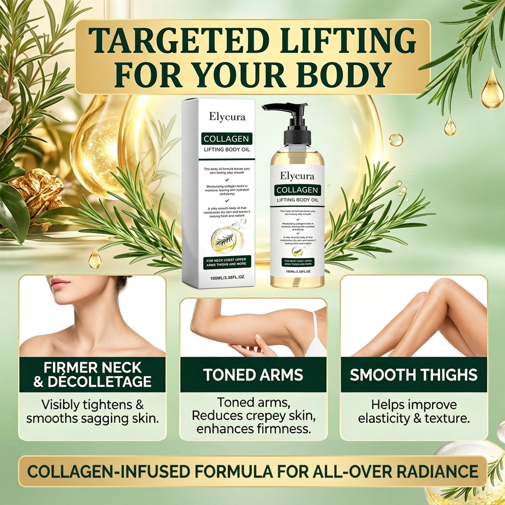 Elycura Collagen applied to neck during massage for firmer-looking skin
