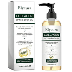 Elycura Collagen front packaging showing bottle with clear label and benefits