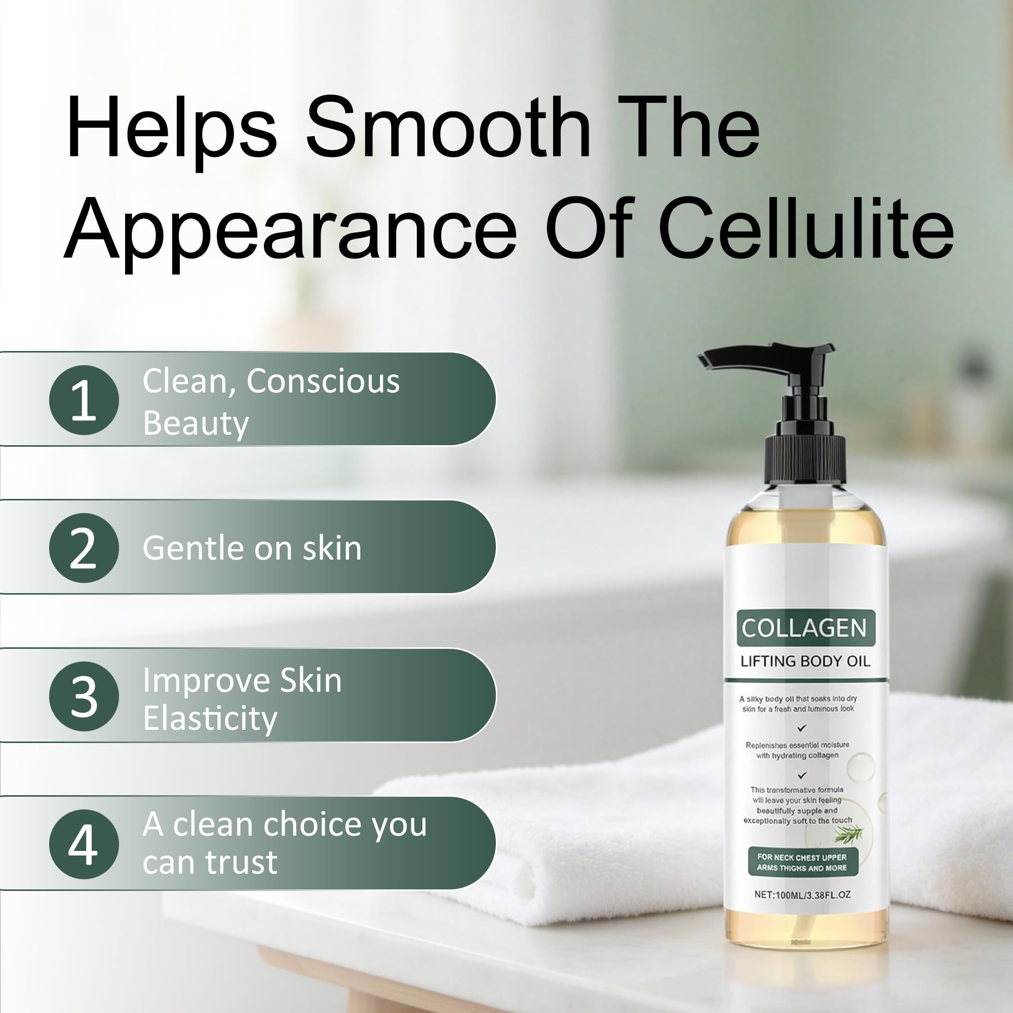 Elycura oil texture close-up showing smooth lightweight finish and fast absorption benefit