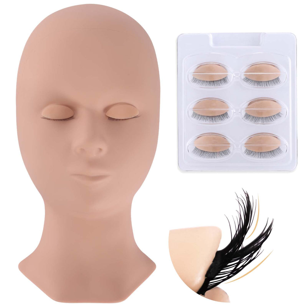 Embagol front view of mannequin head showing facial contours for accurate practice