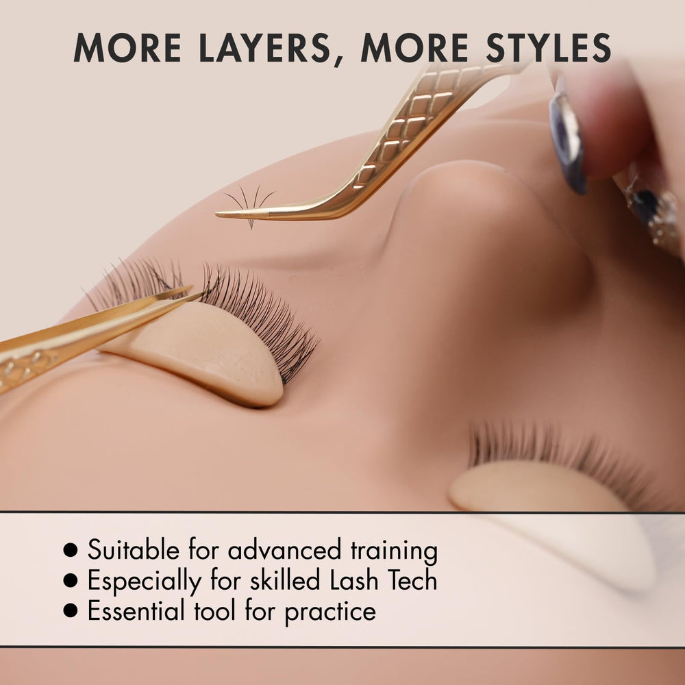 Embagol three pairs of replacement eyelids laid out for varied practice scenarios