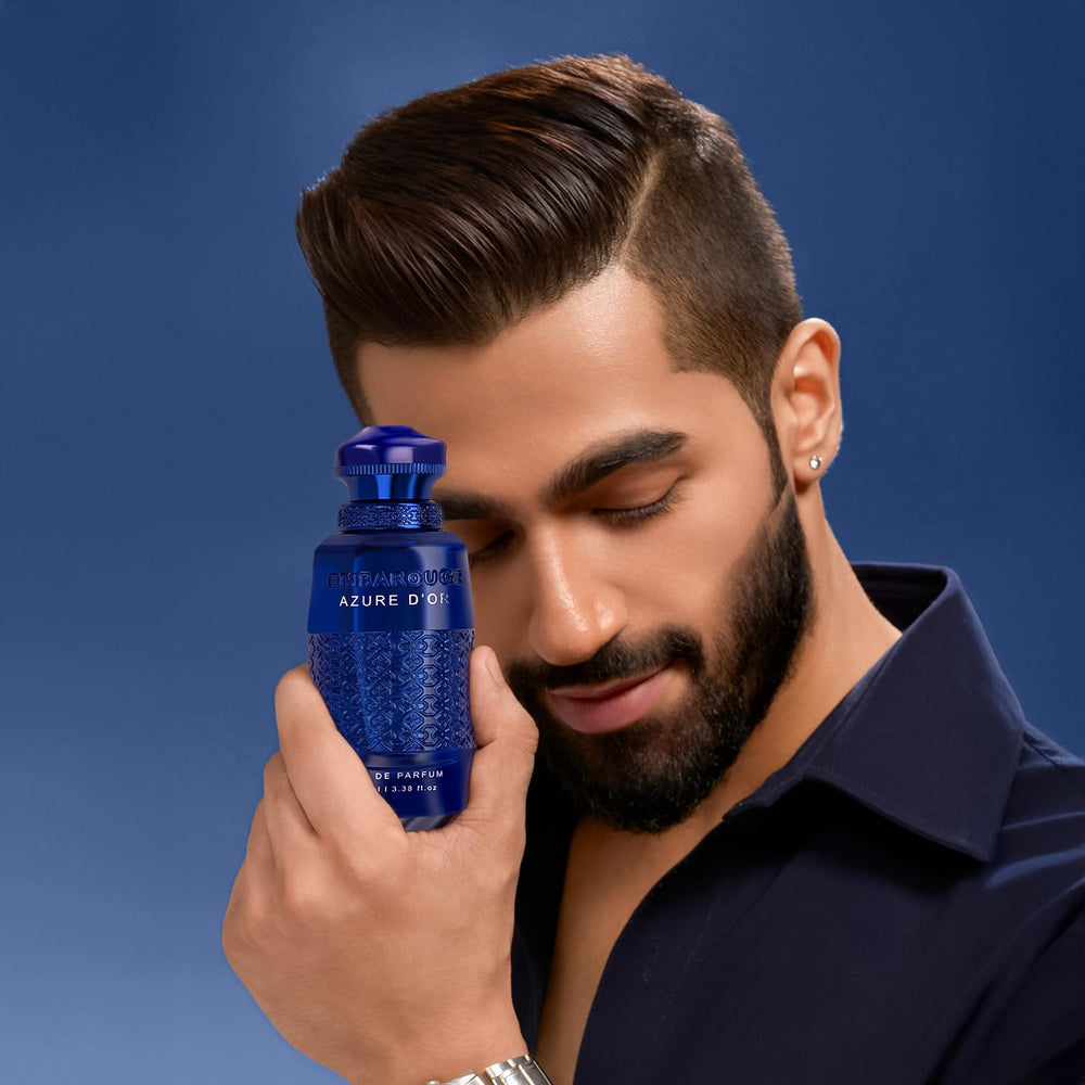 EMBAROUGE bottle staged in evening setting suggesting special-occasion wear