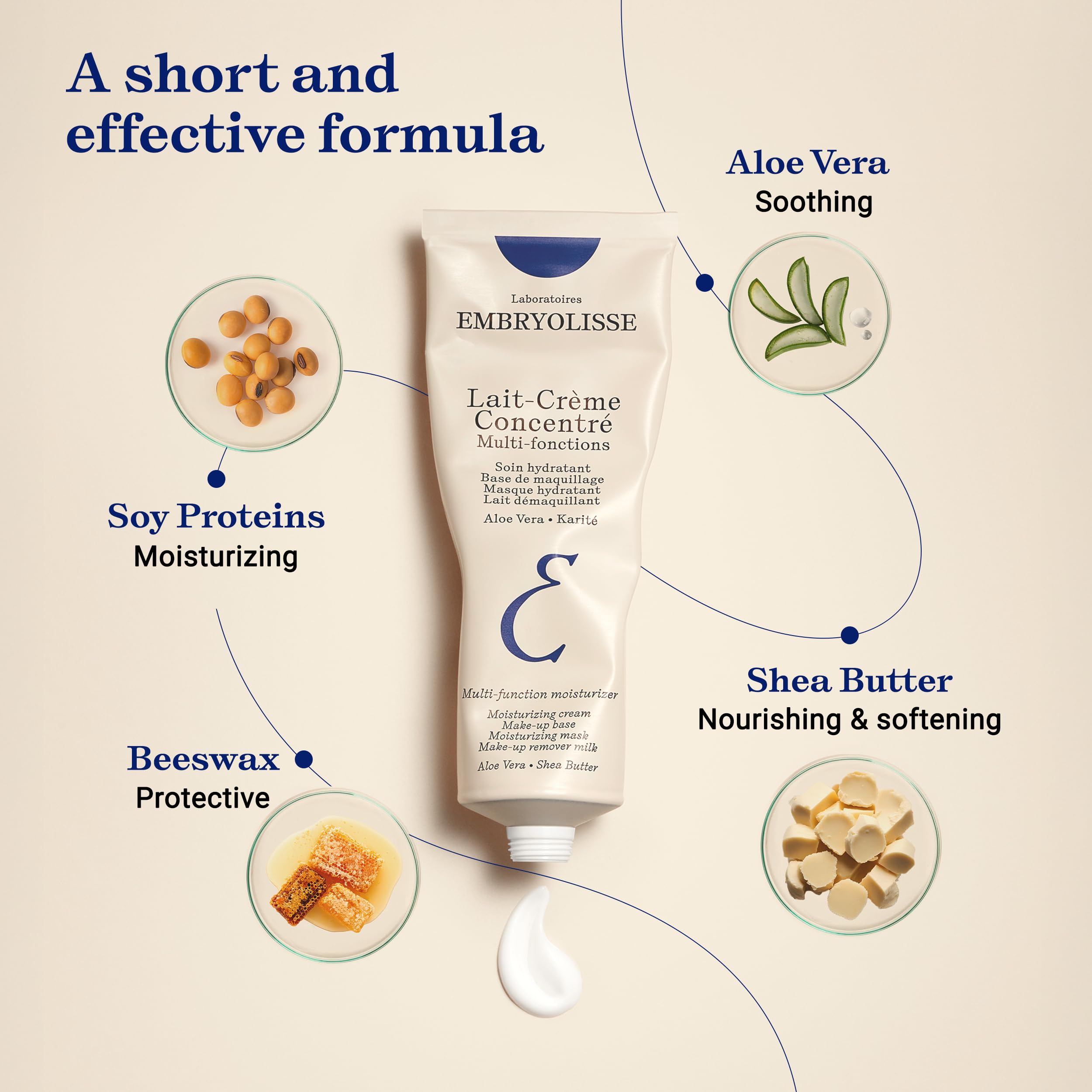 Embryolisse cream blended on cheek illustrating how it smooths skin for makeup