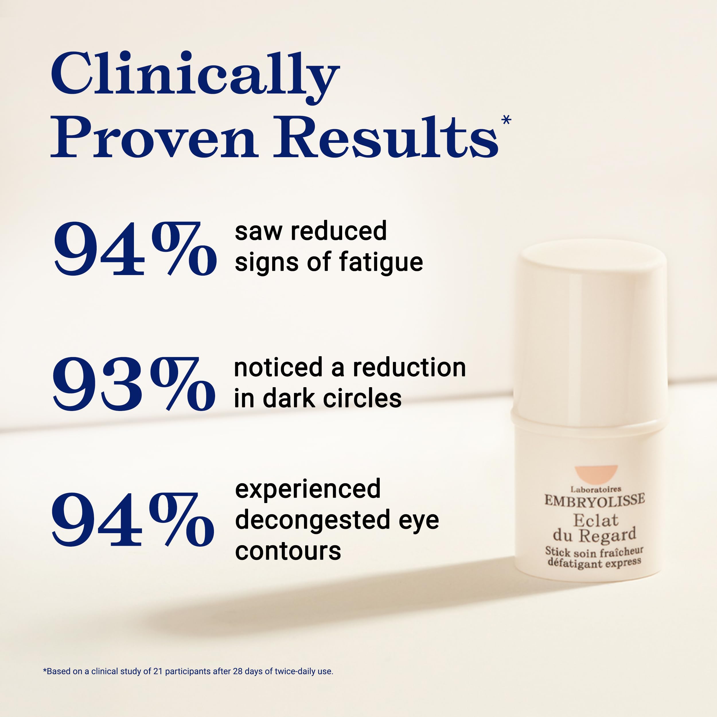Embryolisse stick in hand conveying size and travel-friendly convenience