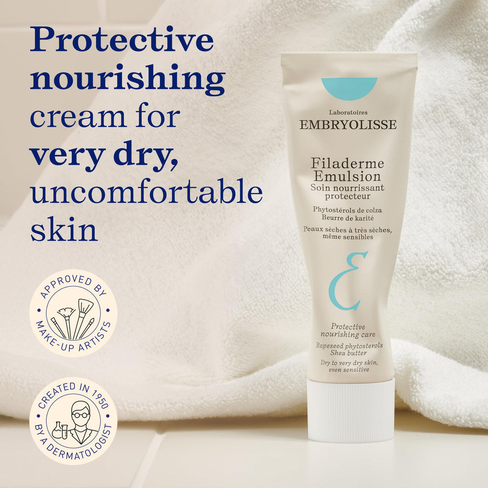 Embryolisse Filaderme cream texture close-up highlighting rich emollience and smooth spreadability